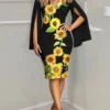 Women Printed Sleeve Dress