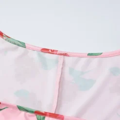 Flower Print Fashion Summer Women's Long Sleeve Square Neck Pleated Slim Bodycon Dress -Deals Toggenix Store 3712e812984caf39