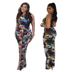 Fashionable Floral Tank High-waisted Long Skirt Two-piece Set For Women -Deals Toggenix Store 375cddf2795a2693
