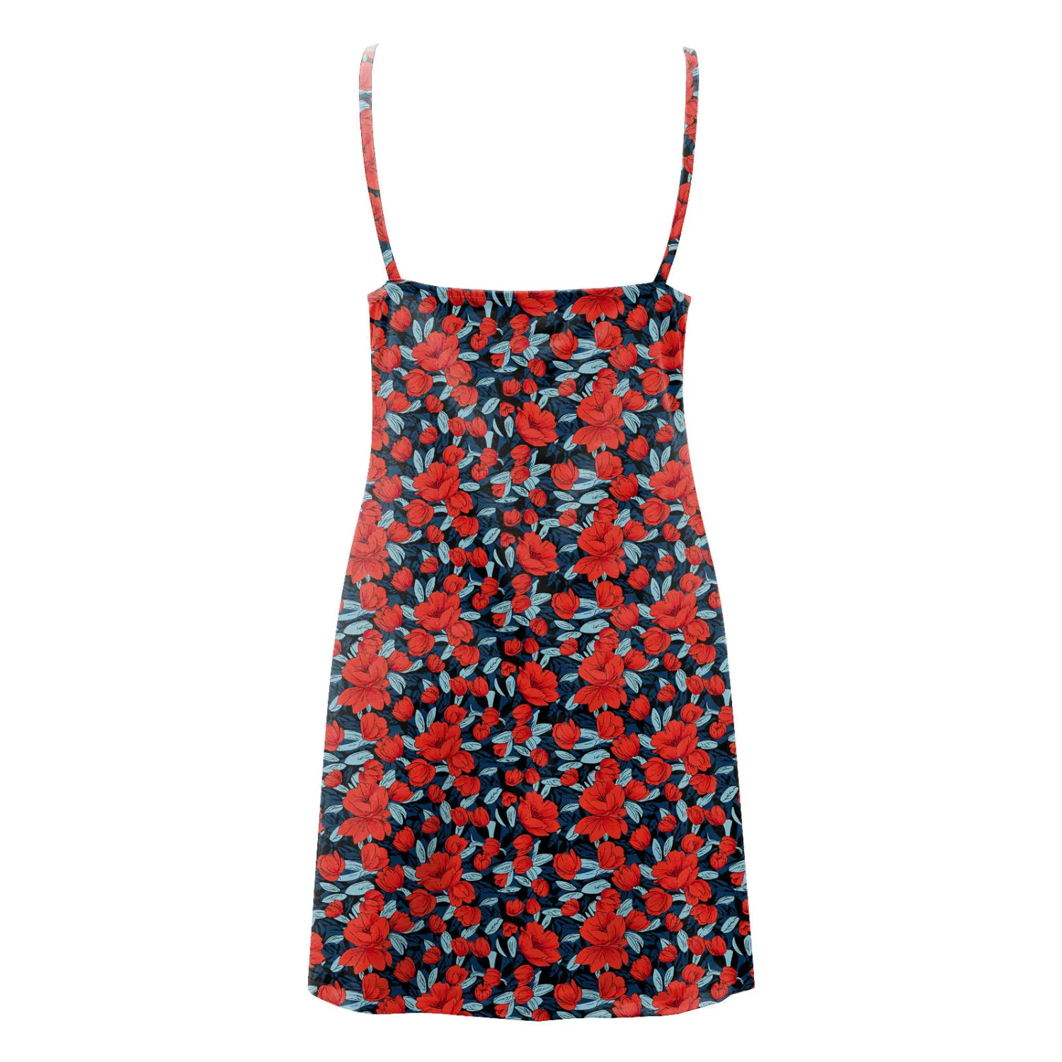 Fashion Print Zipper Plus Size Loose Sleeveless Strap Dress 18 Fashion Print Zipper Plus Size Loose Sleeveless Strap Dress - Image 18