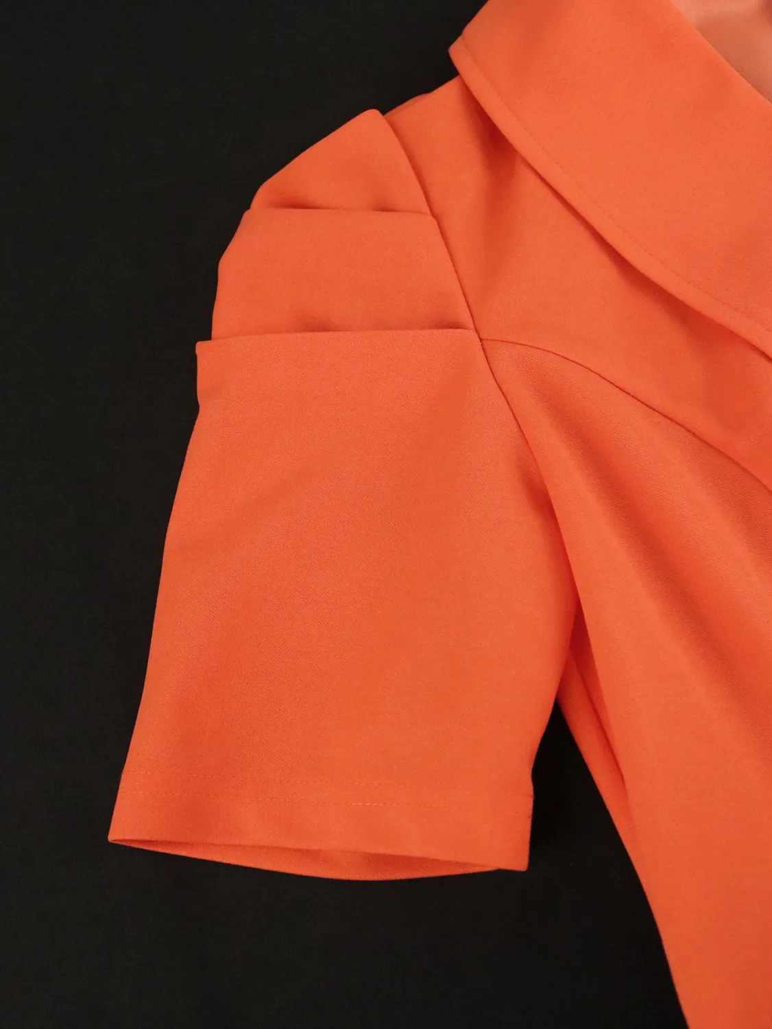 Spring And Autumn Turndown Collar Business Career Dress Shrugged High Waist Light Formal Pleated Dress 7 Spring And Autumn Turndown Collar Business Career Dress Shrugged High Waist Light Formal Pleated Dress - Image 7