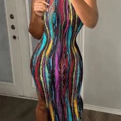 Printed Mesh Patchwork Sexy Dress For Women -Deals Toggenix Store 3ef8b6e8e028d395