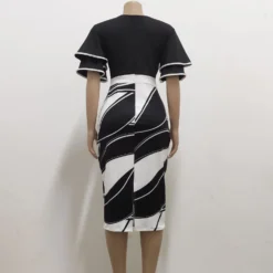 Sexy Fashion Digital Print Round Neck Short Sleeve Women's Dress -Deals Toggenix Store 3fddf803030623f6