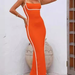 Women Sexy Contrast Color Suspender Dress -Deals Toggenix Store 3fe868d322014935