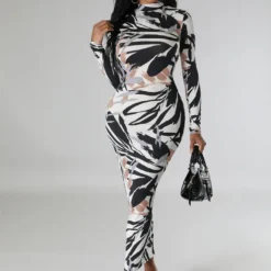 Women Ribbed Printed Dress -Deals Toggenix Store 4093d319b5dfa721