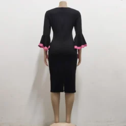 Sexy Fashion Digital Print Bell Bottom Sleeve Women's Dress -Deals Toggenix Store 40bbc9d6be4b066c