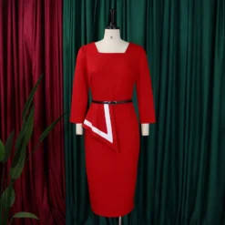 Women's Spring Fashion Chic Elegant Bodycon OL Professional African Dress