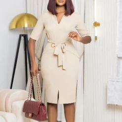 Women African V-Neck Solid Bodycon Dress 26 Women African V-Neck Solid Bodycon Dress -Deals Toggenix Store 424a6d72d47707c6