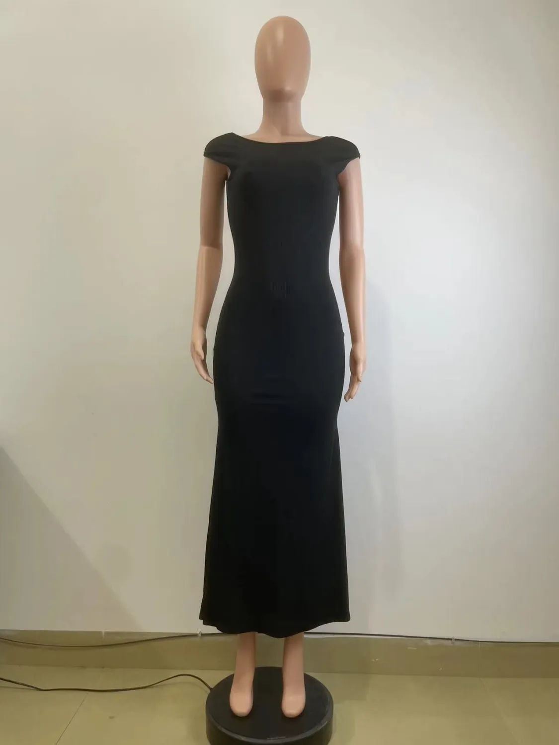 Women's Spring And Autumn Fashion Sexy Hollow Low Back Slim Bodycon Dress 16 Women's Spring And Autumn Fashion Sexy Hollow Low Back Slim Bodycon Dress - Image 16