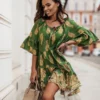 Women's Fashion Trend Print Smocked Dress