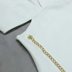 Spring Women's Low Cut Sexy Straps Tight Fitting Dress Metallic Chain Bandage Dress -Deals Toggenix Store 445aeaa29d1ef80f