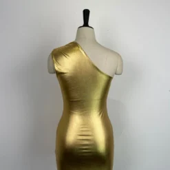 Women Sexy Slash Shoulder Sleeveless Bodycon Dress