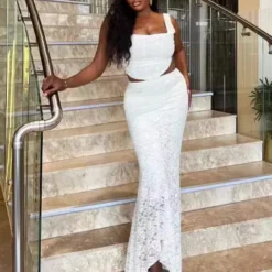 Women Sexy Pleated Top And Lace Skirt Two-piece Set 20 Women Sexy Pleated Top And Lace Skirt Two-piece Set -Deals Toggenix Store 471fdbf0d9a001c4