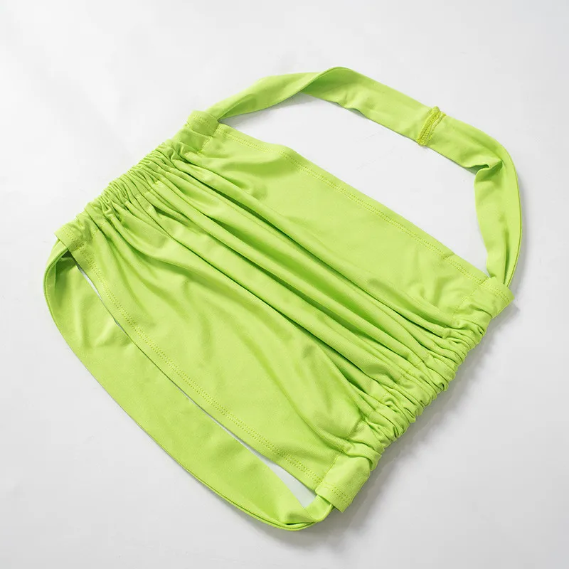 Women Summer Solid Gathered Backless Top And Slit Skirt Casual Two-piece Set 20 Women Summer Solid Gathered Backless Top And Slit Skirt Casual Two-piece Set - Image 20