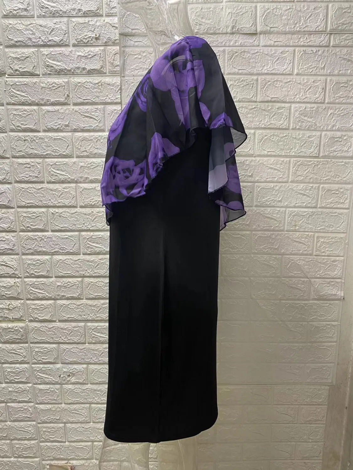 Rose Printed Shawl Women 's Slim Bodycon Plus Size Dress 19 Rose Printed Shawl Women 's Slim Bodycon Plus Size Dress - Image 19