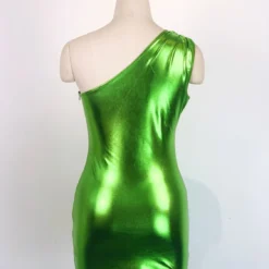 Women Fashion Style Slash Shoulder Shiny High Stretch Nighclub Bodycon Dress -Deals Toggenix Store 49cd7cd6316a648b