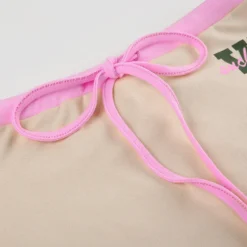 Letter Print Contrast Color Strap Slim Fit Vest Drawstring Skirt Two-Piece Set -Deals Toggenix Store 4a746172e7693578