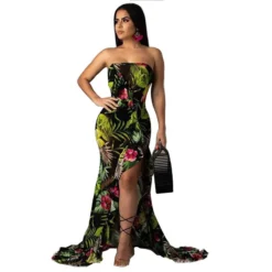 Women Sexy Ruffle Print Beach Dress -Deals Toggenix Store 4b7e68d1fd1c8175