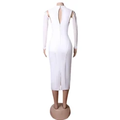 Spring Pure Color Evening Dress Straps Long Sleeve Slim Fitted Bandage Dress Women's Clothing -Deals Toggenix Store 4ce463361fe11d6a