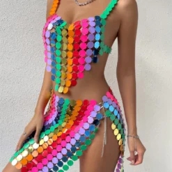 Women Sexy Sequined Two-piece Suit -Deals Toggenix Store 4d68bbb7619403be