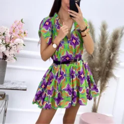 Women African Casual Print Short Sleeve Dress -Deals Toggenix Store 4d71258630981f46