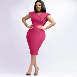 Women's Sleeveless Square Neck Zipper Slit Office Dress 38 Women's Sleeveless Square Neck Zipper Slit Office Dress -Deals Toggenix Store 4eb2a7f4bbd9ae51