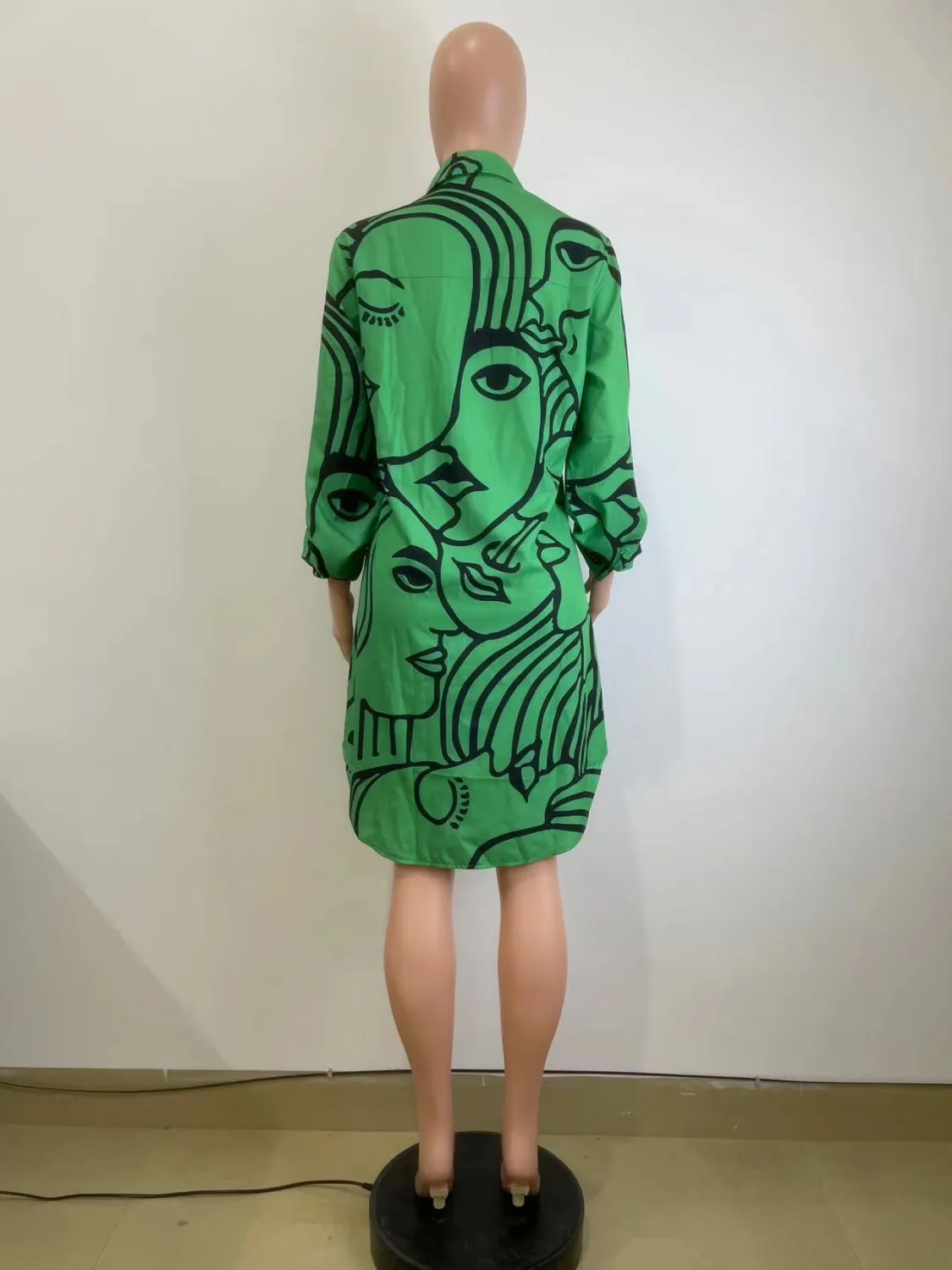 Women's Spring Loose Face Print Style Shirt 3 Women's Spring Loose Face Print Style Shirt - Image 3