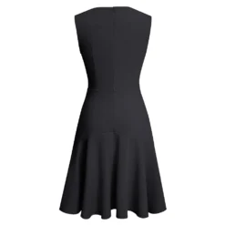Summer Women's Elegant Sleeveless Career Mid Waist Dress