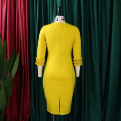 Women Fall Long Sleeve Solid Color Slit Scarf Bodycon Dress -Deals Toggenix Store 50053ae10474eb1e