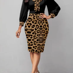 Sexy Fashion Printed V-Neck Cropped Sleeve Women's Dress -Deals Toggenix Store 506d2632beea972f