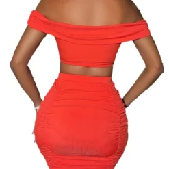 Summer Casual Sexy Women's Sexy Solid Color Off Shoulder Skirt Set 9 Summer Casual Sexy Women's Sexy Solid Color Off Shoulder Skirt Set -Deals Toggenix Store 51e3ffa777cff9dd