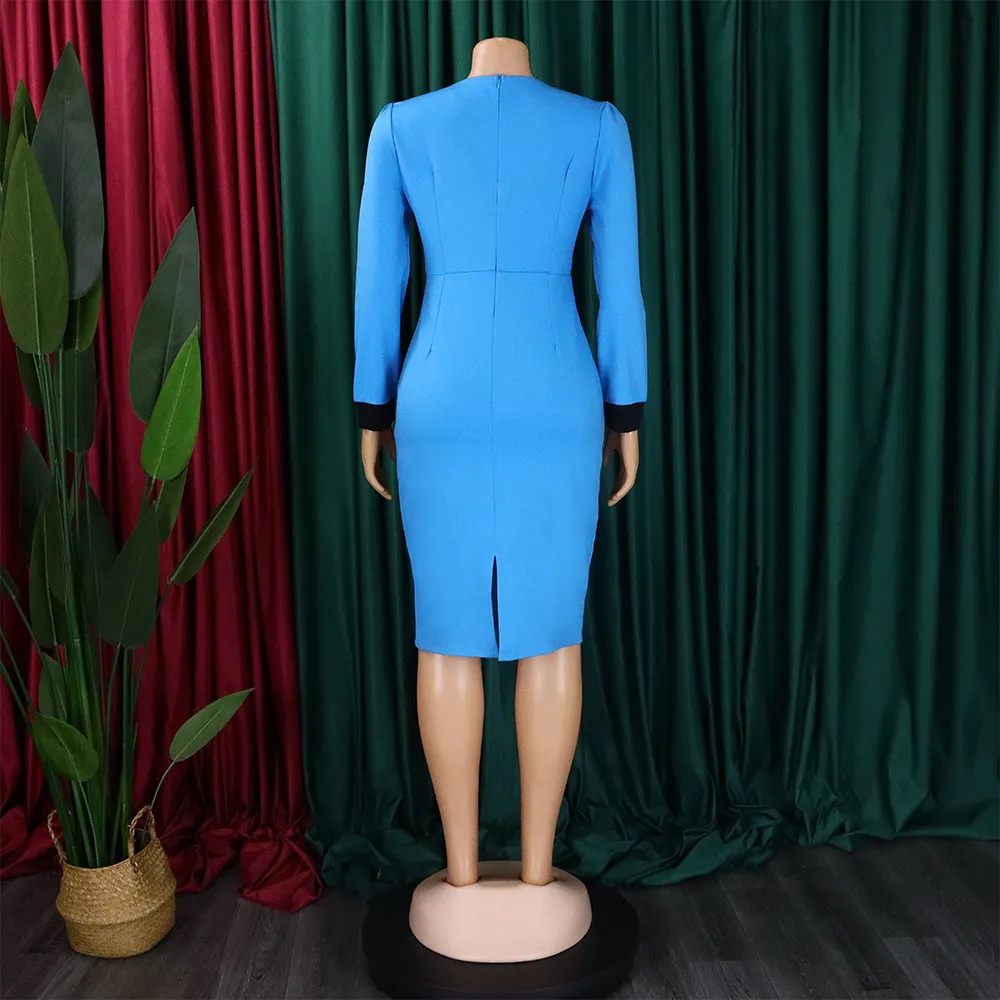 Ladies Fashion Chic Bodycon Pencil Office African Dress 4 Ladies Fashion Chic Bodycon Pencil Office African Dress - Image 4