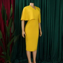 Women Solid Bodycon Professional African Dress -Deals Toggenix Store 53d20734441be151