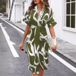 Women V-neck Irregular Dress 27 Women V-neck Irregular Dress -Deals Toggenix Store 54d7be553cac5fa8