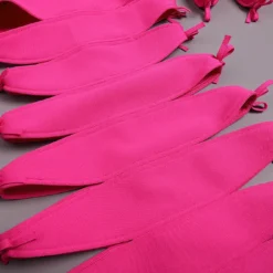 High-End Long Sleeve Cutout Multi-layer Pleated Fashion Sexy Tight Fitting Bodycon Bandage Dress