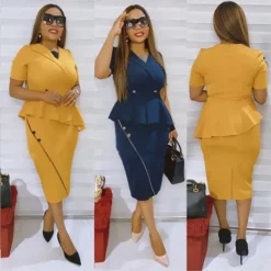 African Women Summer Ruffle Short Sleeve Sexy Bodycon Dress -Deals Toggenix Store 571060d5af29cca2