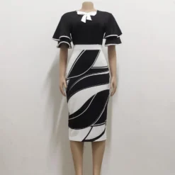 Sexy Fashion Digital Print Round Neck Short Sleeve Women's Dress -Deals Toggenix Store 596e3a8f64795d87