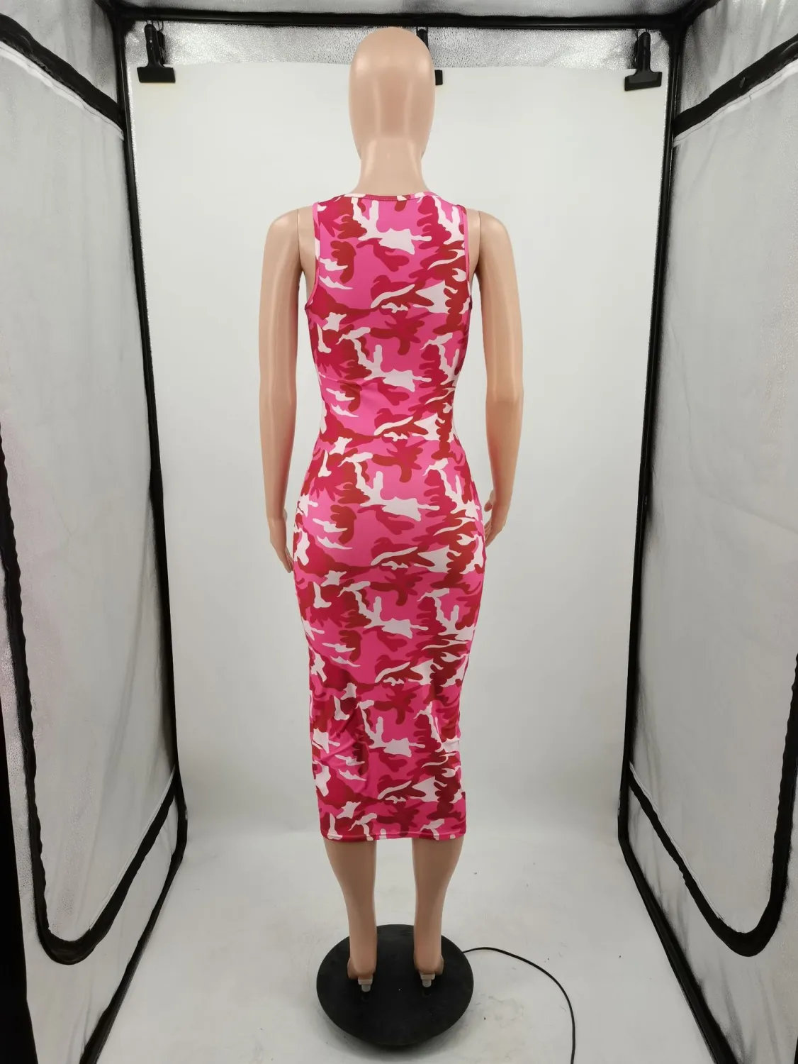 Women Printed Camouflage Sleeveless Dress Excluding Hat 15 Women Printed Camouflage Sleeveless Dress Excluding Hat - Image 15