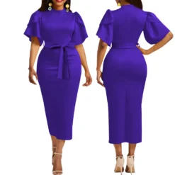 Sexy Fashion Round Neck Tied Waist Dress For Women -Deals Toggenix Store 5b134dec20e2ce2b