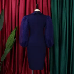 Women'S Spring Autumn Long Sleeve Plus Size Beaded Mesh Patchwork Career Bodycon Pencil Dress -Deals Toggenix Store 5b26965c90e8614b