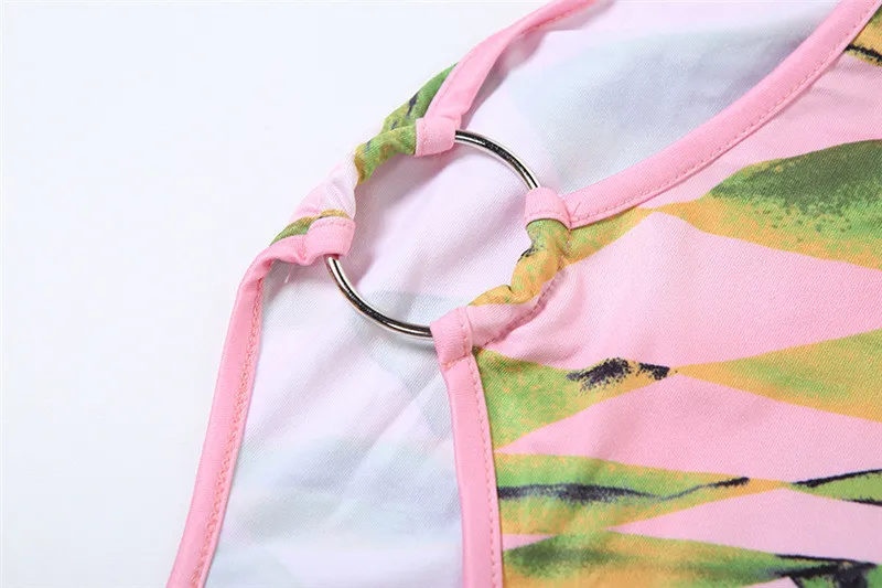 Women Short-sleeved Printed Sexy Top And Mini Skirt Two-piece Set 6 Women Short-sleeved Printed Sexy Top And Mini Skirt Two-piece Set - Image 6