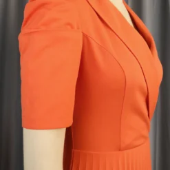 Spring And Autumn Turndown Collar Business Career Dress Shrugged High Waist Light Formal Pleated Dress 24 Spring And Autumn Turndown Collar Business Career Dress Shrugged High Waist Light Formal Pleated Dress -Deals Toggenix Store 5cc4daebd647539f