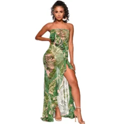 Women Sexy Ruffle Print Beach Dress -Deals Toggenix Store 5dc0cf9b036761ae