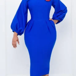 Women's Fall Winter Solid Color Bodycon Pro Ol Chic Plus Size African Dress 23 Women's Fall Winter Solid Color Bodycon Pro Ol Chic Plus Size African Dress -Deals Toggenix Store 5e70745f8385158e