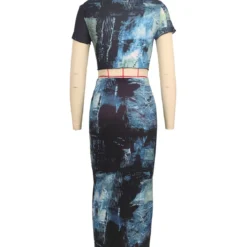 Women Fashion Sexy Elastic Digital Printing Two-Piece Skirt Set -Deals Toggenix Store 5f5e51f15363a04e