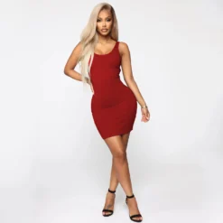Summer Women's Sexy Tight Fitting Sleeveless Round Neck Dress 18 Summer Women's Sexy Tight Fitting Sleeveless Round Neck Dress -Deals Toggenix Store 5f6aba06377e07cd