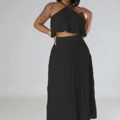 Women Summer Casual Solid Sleeveless Pleated Lace-Up Pleated Skirt 15 Women Summer Casual Solid Sleeveless Pleated Lace-Up Pleated Skirt -Deals Toggenix Store 5fac638889dc0a19