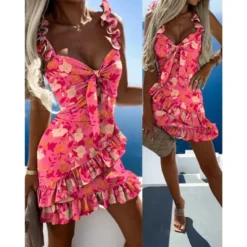 Fashion Sexy Sling Print Slim Waist Dress Women -Deals Toggenix Store 5ffa386114dfc3aa