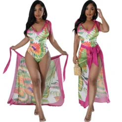 Fashion Casual Women's Sleeveless Printed Lace Up Strap Bodysuit Skirt Set -Deals Toggenix Store 60839724248e4765