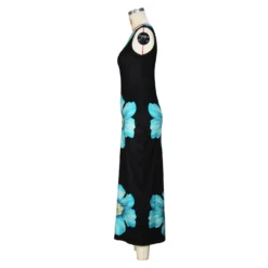 Women Casual Round Neck Sleeveless Printed Dress -Deals Toggenix Store 60a868b10a7e1485